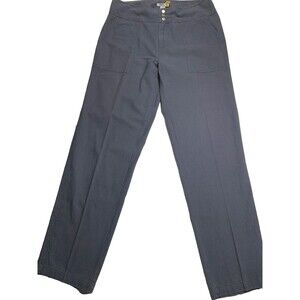 Carbon2Cobalt Linen Blend Casual Pants Women's Size 8 Gray Straight Leg